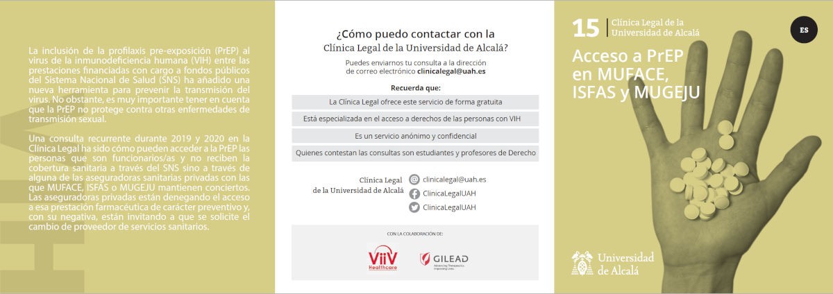 Acceso a PrEP en MUFACE, ISFAS y MUGEJU. Clínica Legal UAH Acceso a PrEP en MUFACE, ISFAS y MUGEJU. Clínica Legal UAH